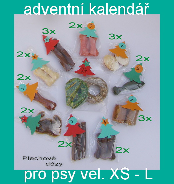 Německá doga žlutá - adventní kalendář pro psy
