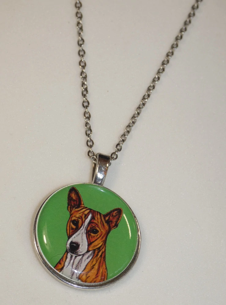 Basenji - bižuterní přívěsek