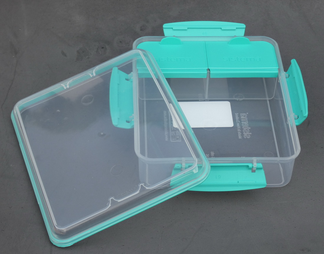 Plastový box Sistema s mint klipy