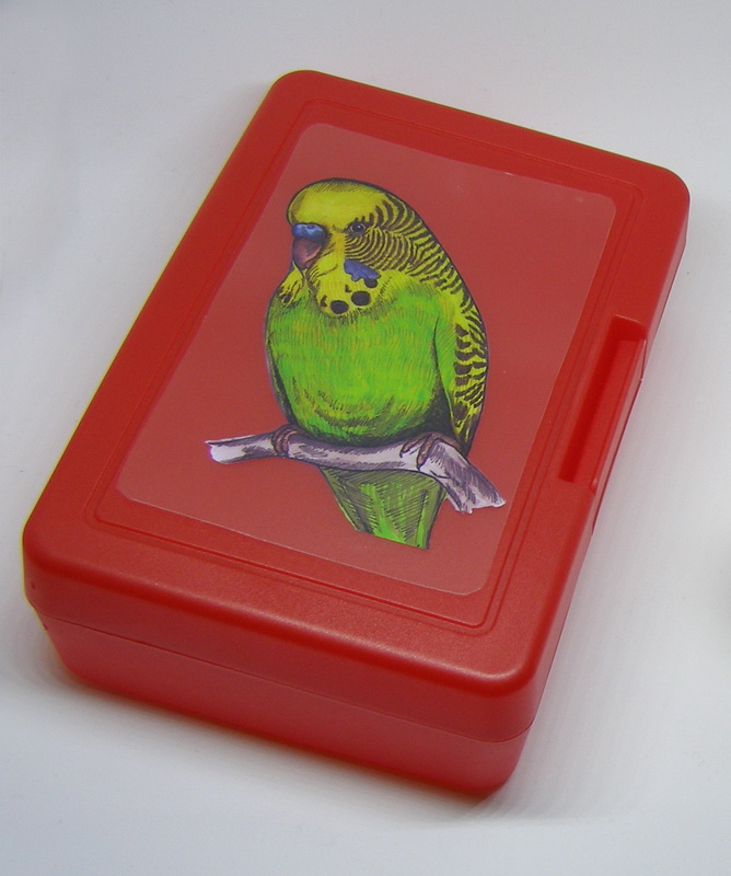 Plastový box - andulka zelená