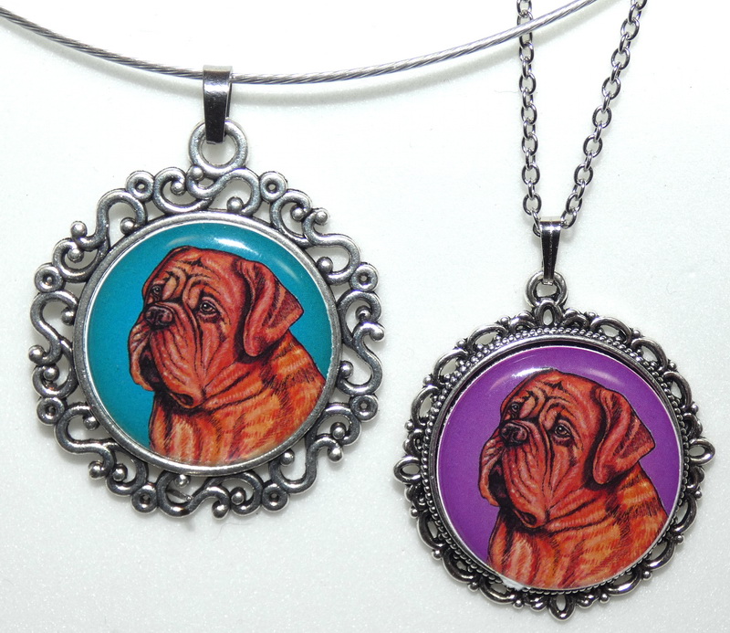 Bordeauxská doga - bižuterní přívěsek