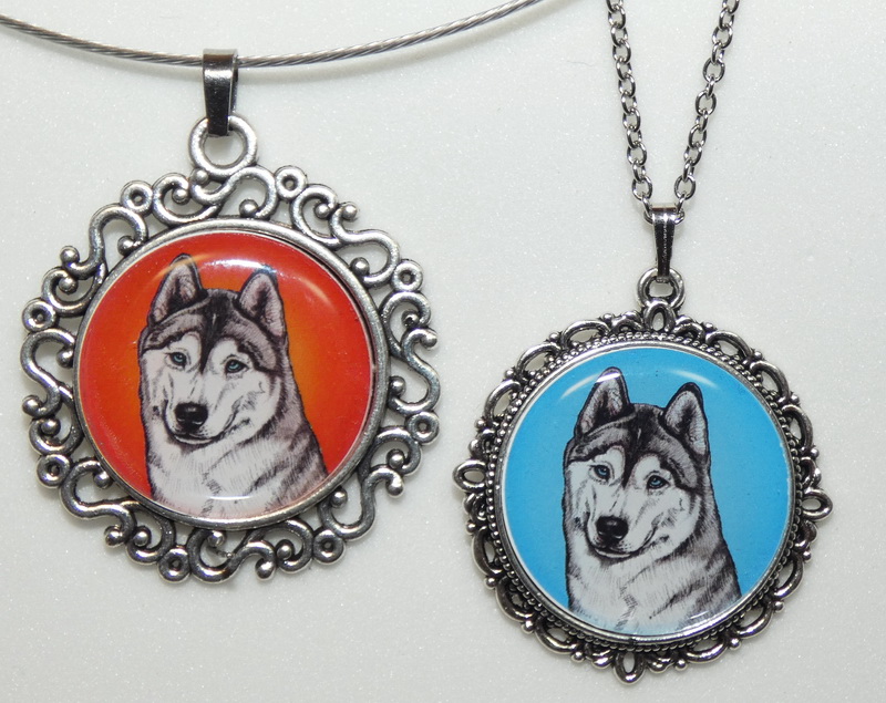 Sibiřský husky - bižuterní přívěsek