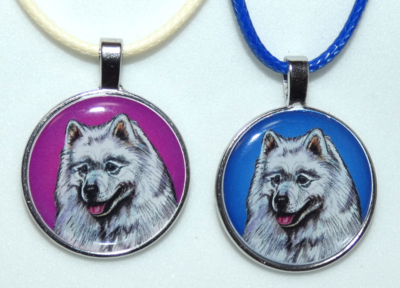 Samojed - bižuterní přívěsek