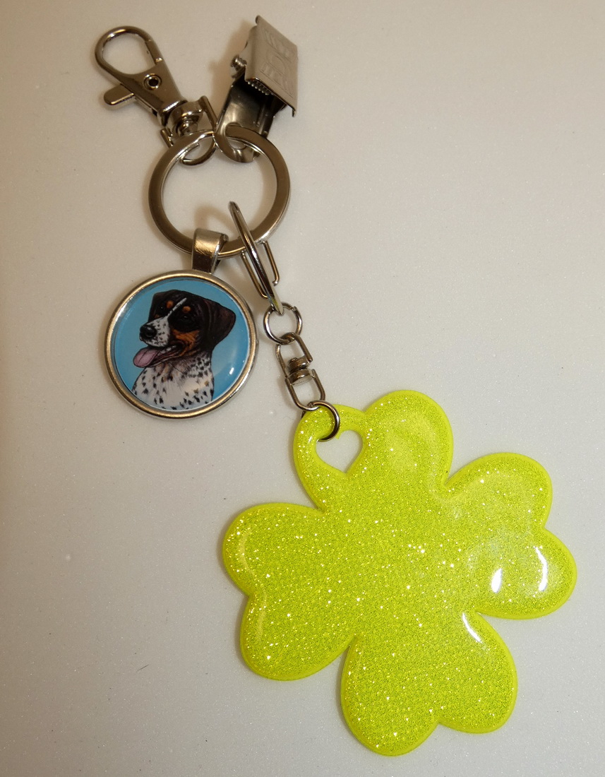 Český strakatý pes - bižuterní a reflexní přívěsek