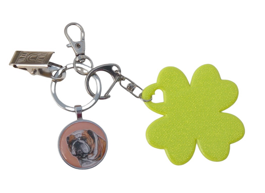 Anglický buldok - bižuterní a reflexní přívěsek 