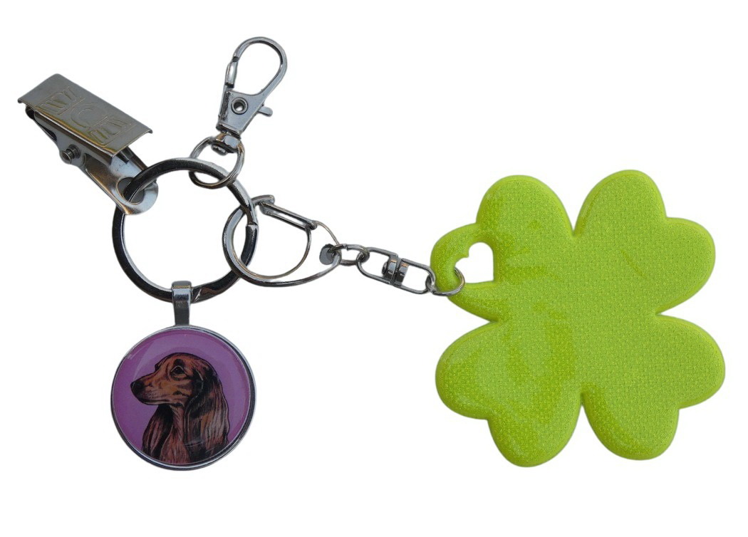 Jezevčík dlouhosrstý - bižuterní a reflexní přívěsek