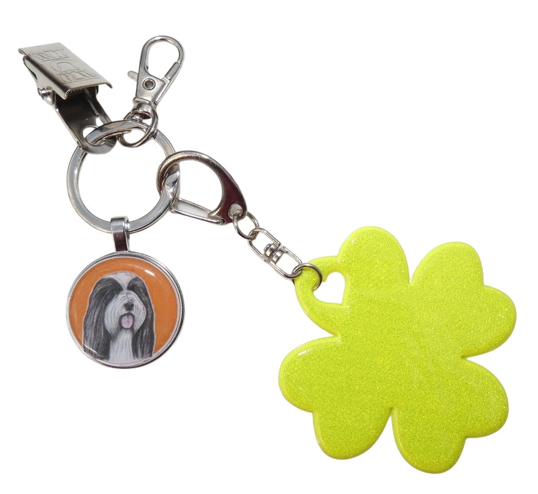 Bearded kolie - bižuterní a reflexní přívěsek