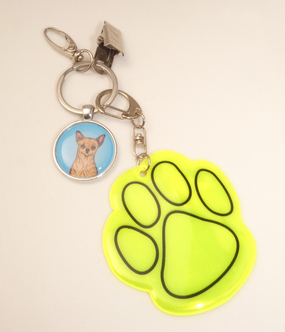 Čivava - bižuterní a reflexní přívěsek