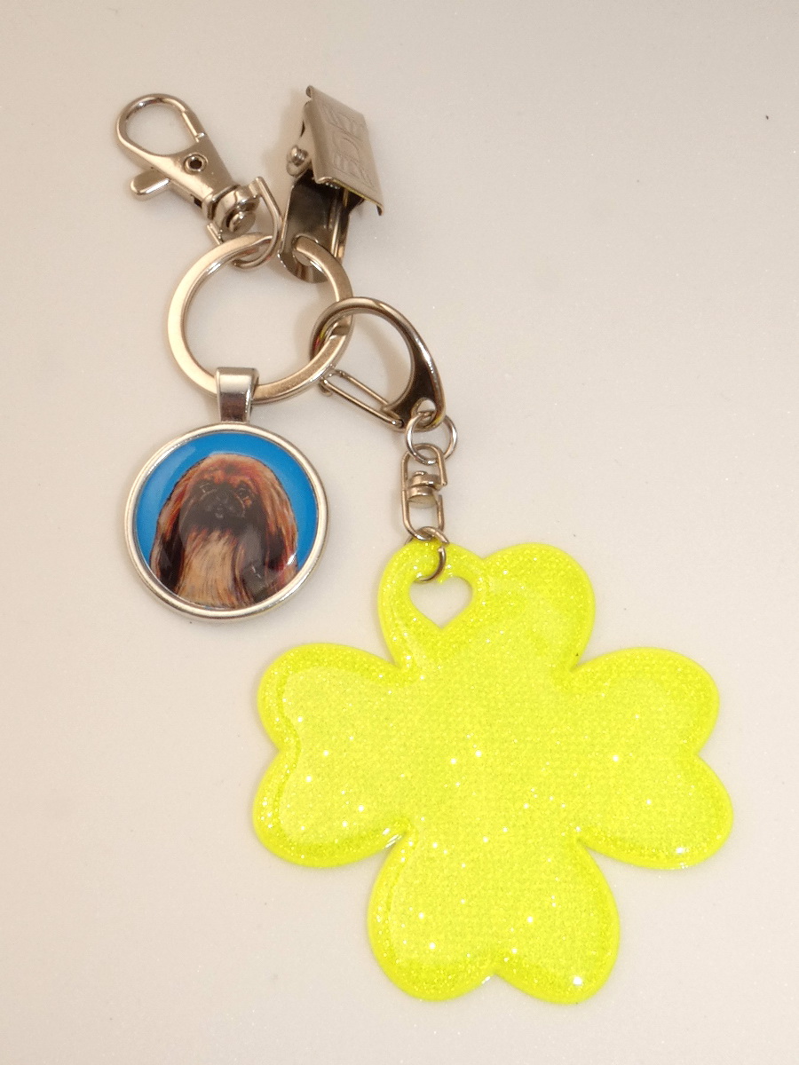 Pekinéz - bižuterní a reflexní přívěsek