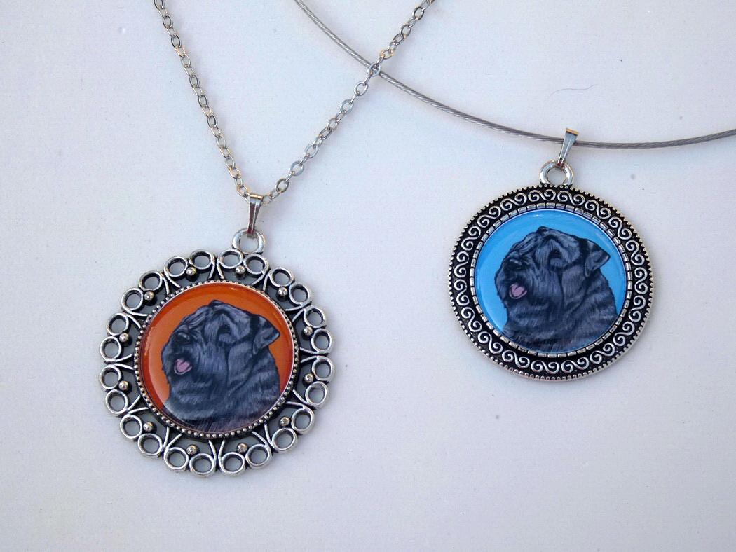 Flanderský bouvier - bižuterní přívěsek