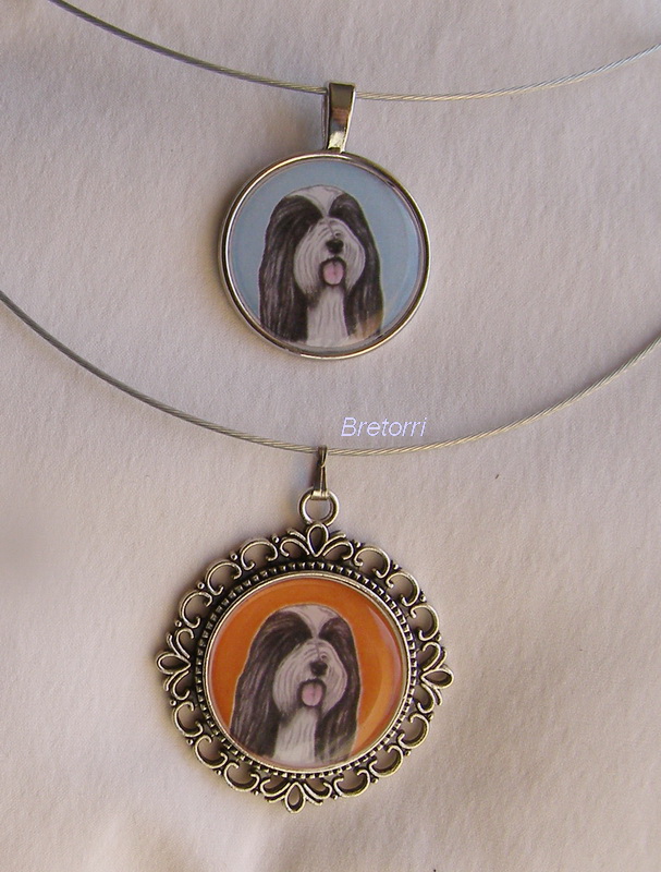 Bearded kolie - bižuterní přívěsek