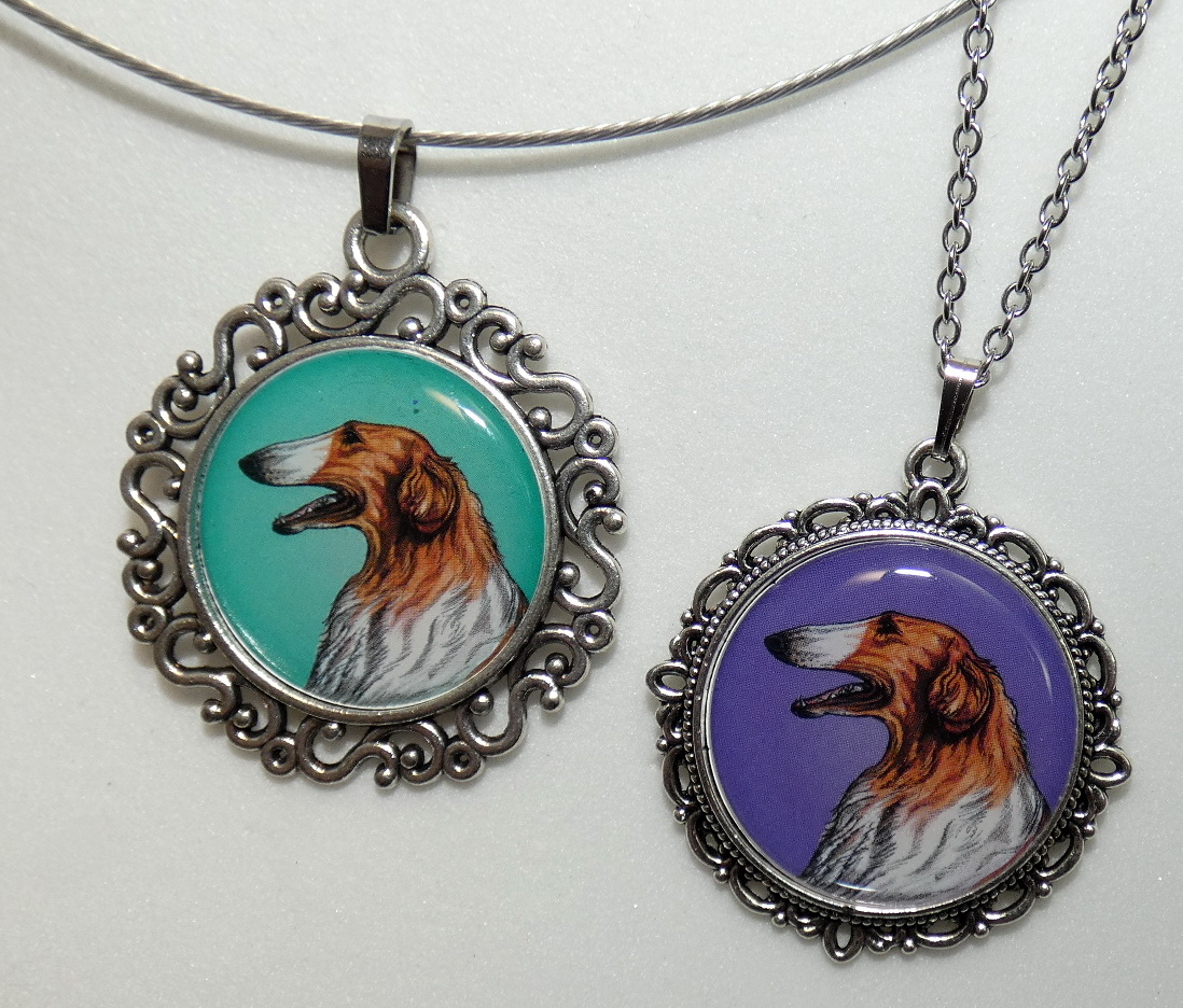 Barzoj - bižuterní přívěsek