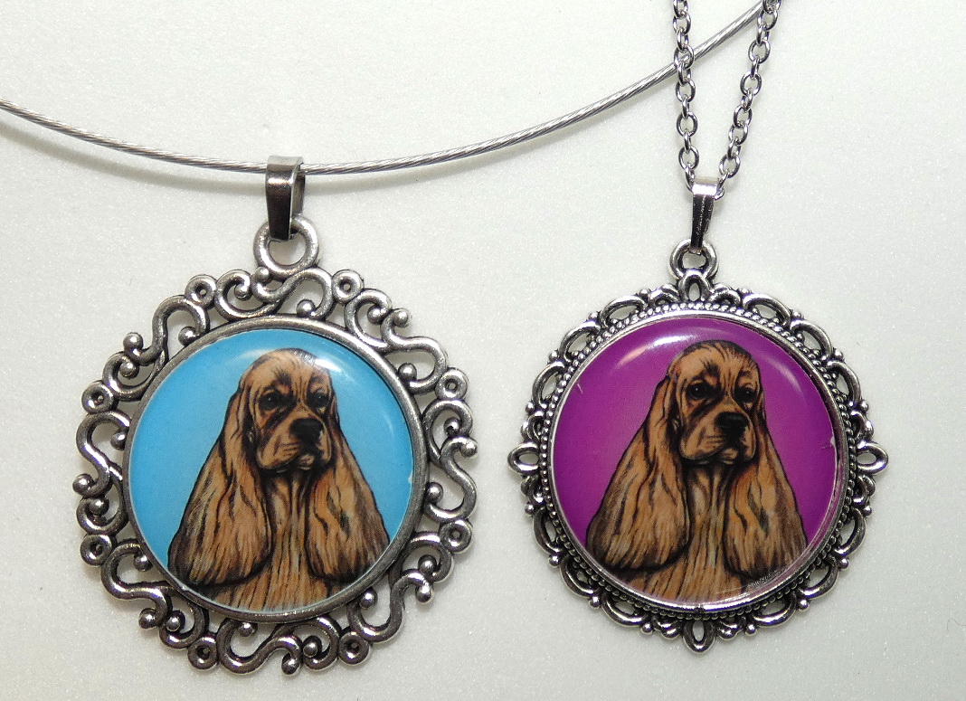 Americký kokr - bižuterní přívěsek