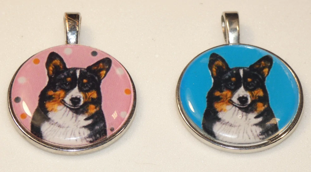 Welshcorgi Pembroke tricolor - bižuterní přívěsek