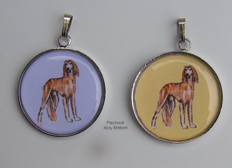 Saluki - bižuterní přívěsek 