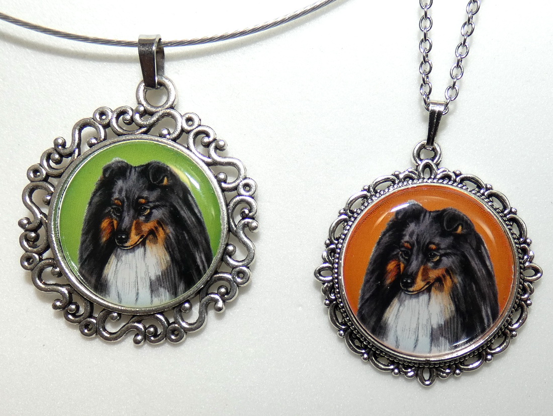 Šeltie tricolorní - bižuterní přívěsek