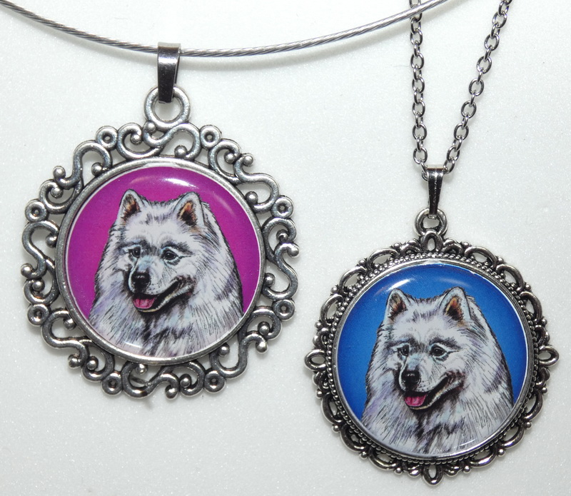 Samojed - bižuterní přívěsek