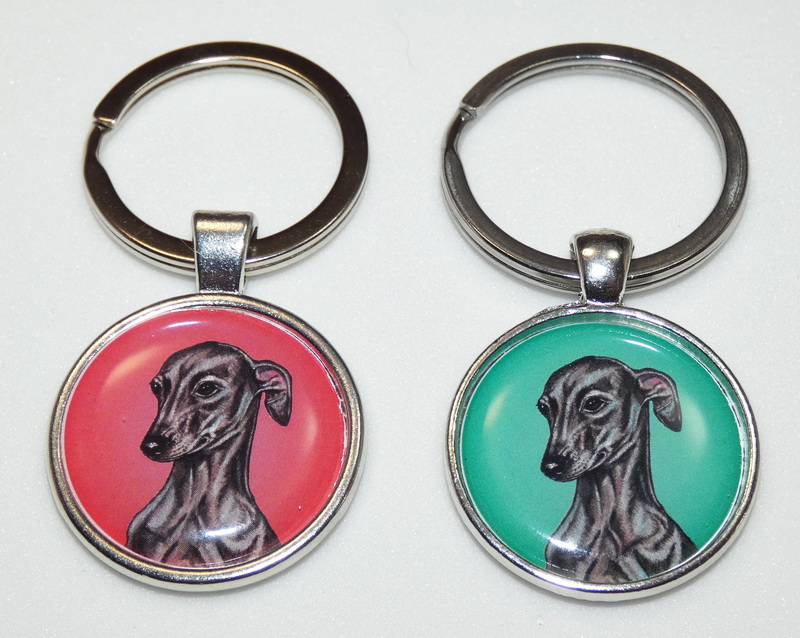 Italský chrtík - bižuterní přívěsek