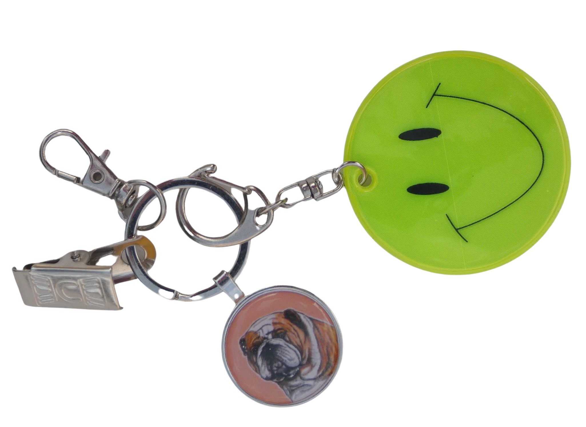 Anglický buldok - bižuterní a reflexní přívěsek 