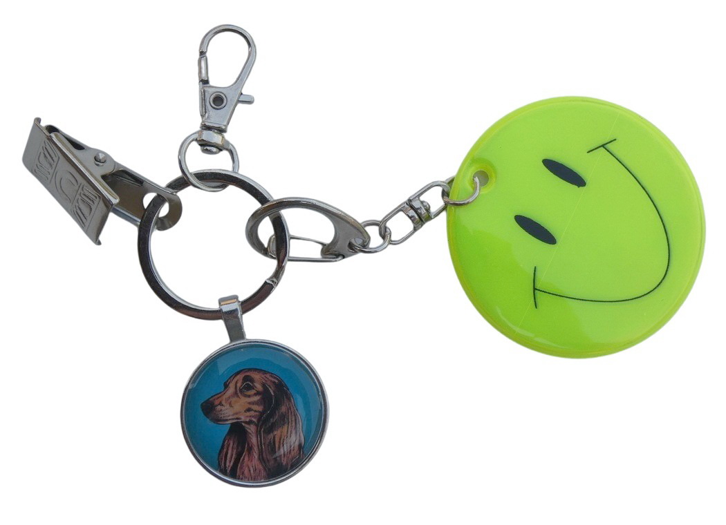 Jezevčík dlouhosrstý - bižuterní a reflexní přívěsek