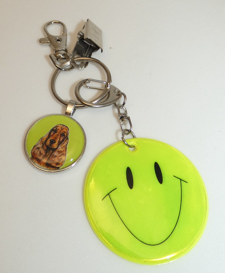 Angl. kokršpaněl zlatý - bižuterní a reflexní přívěsek