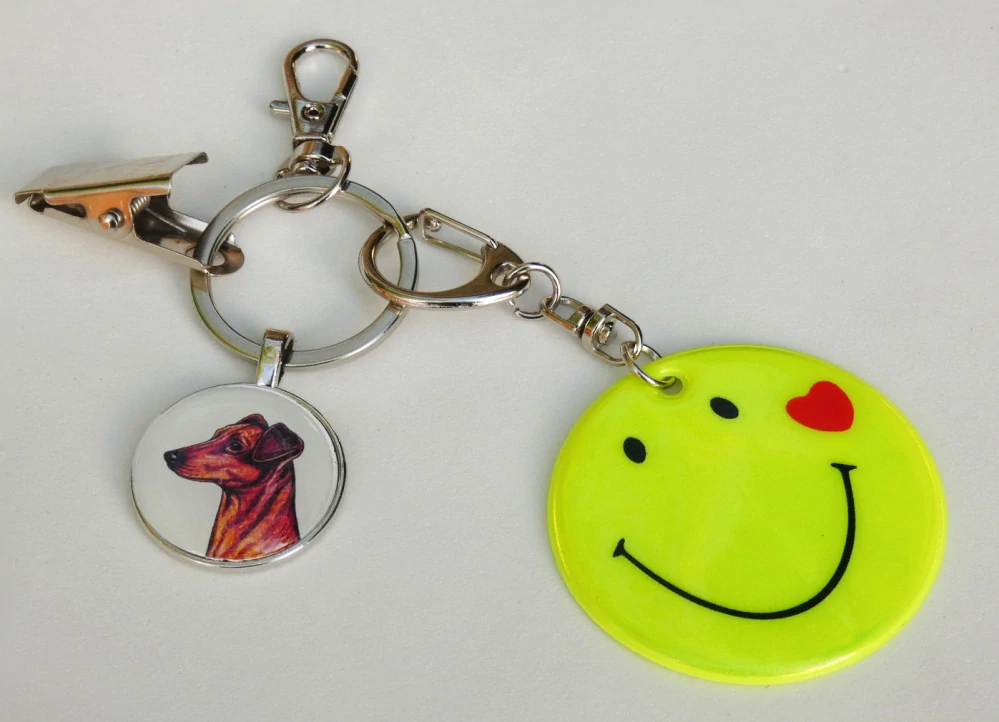 Německý pinč - bižuterní a reflexní  přívěsek