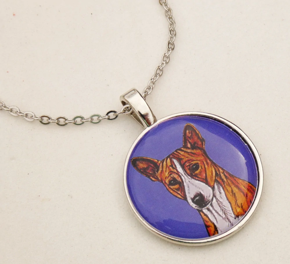 Basenji - bižuterní přívěsek