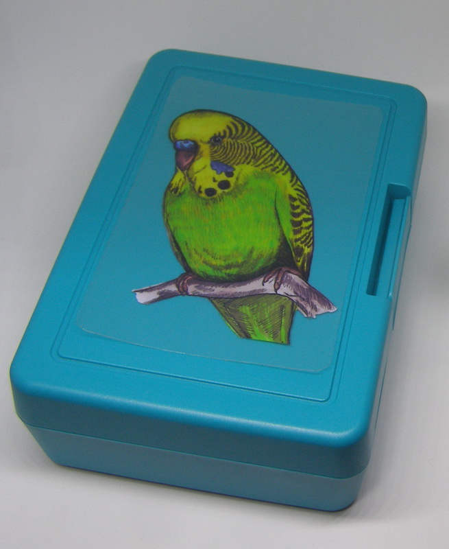 Plastový box - andulka zelená