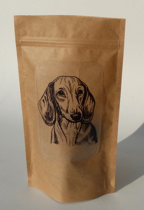 Zipový sáček - jezevčík hladkosrstý čb