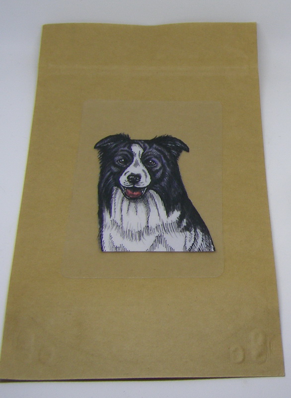 Zipový sáček - border kolie barevná