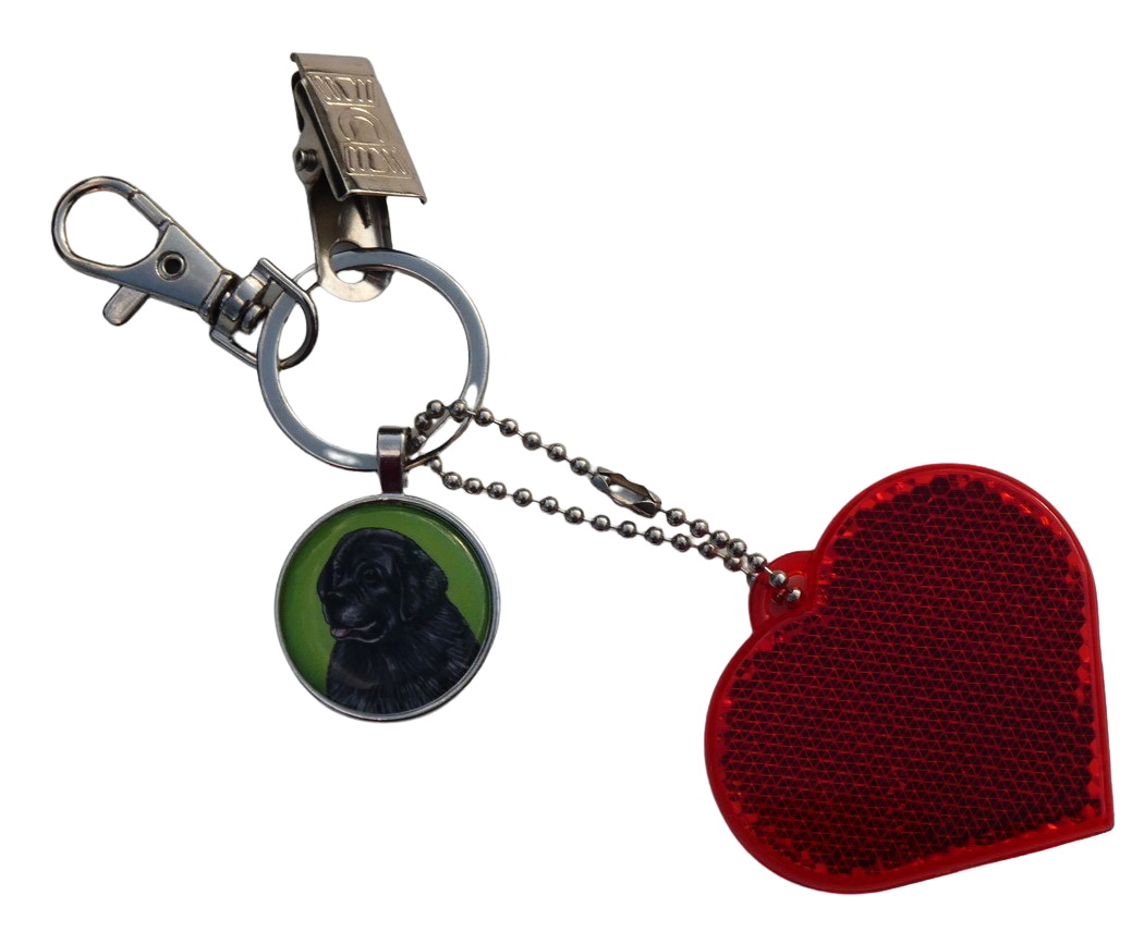 Novofundlandský pes - bižuterní a reflexní přívěsek 