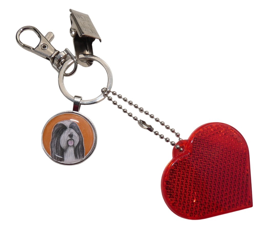 Bearded kolie - bižuterní a reflexní přívěsek