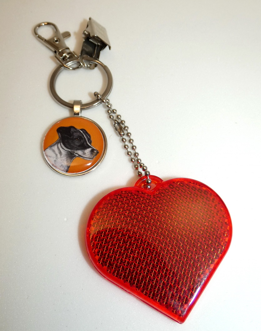 Jack Russel teriér krátkosrstý - bižuterní a reflexní přívěsek