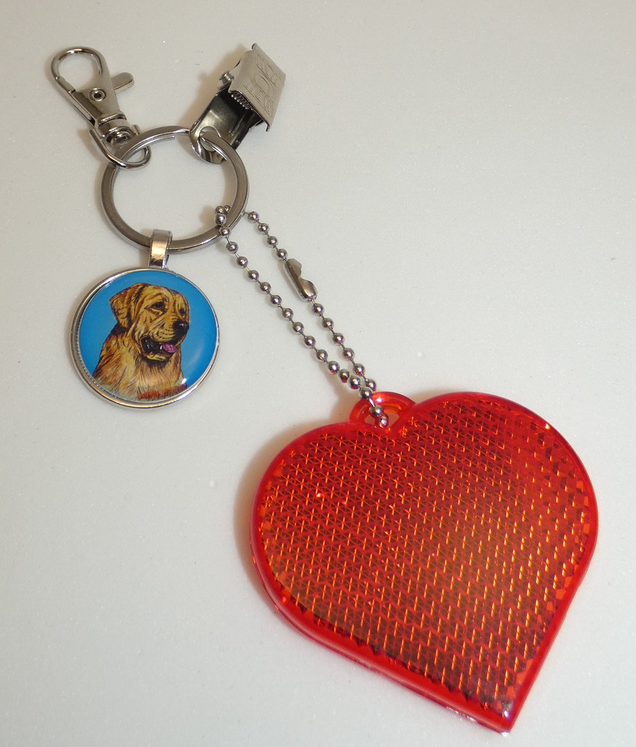 Zlatý retriever - bižuterní a reflexní přívěsek