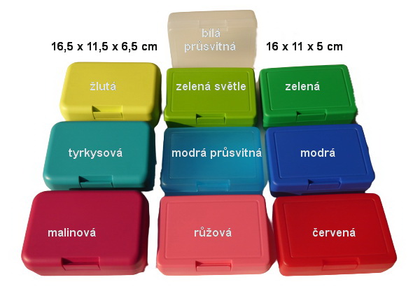 Plastový box modrý průhledný