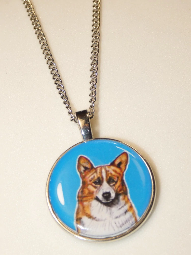 Welshcorgi Pembroke tricolor - bižuterní přívěsek