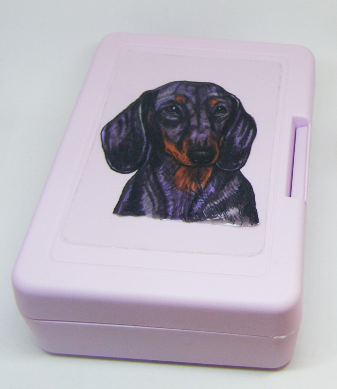 Jezevčík hladkosrstý barevný - plastový box