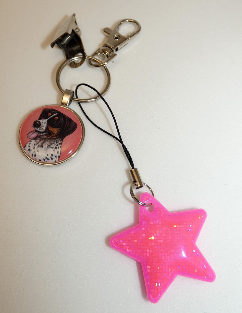 Český strakatý pes - bižuterní a reflexní přívěsek