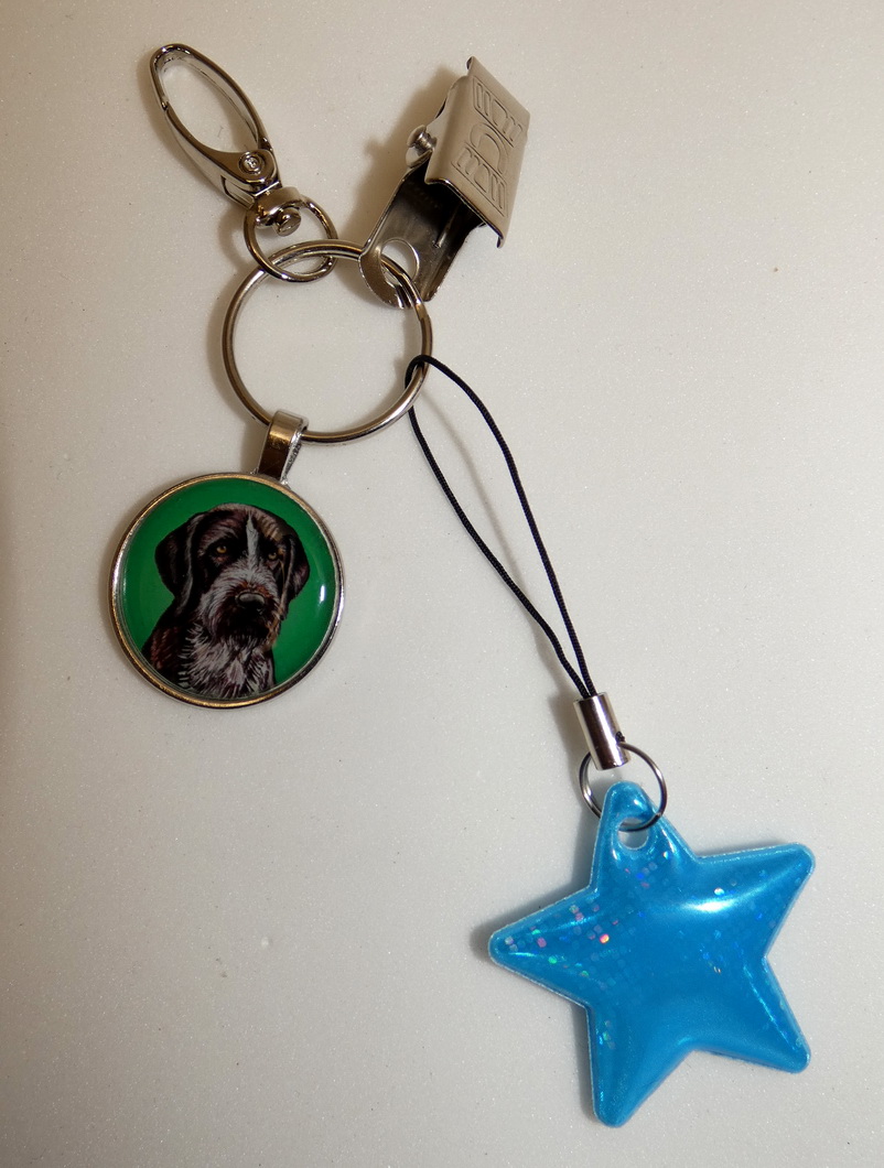 Český fousek - bižuterní a reflexní přívěsek