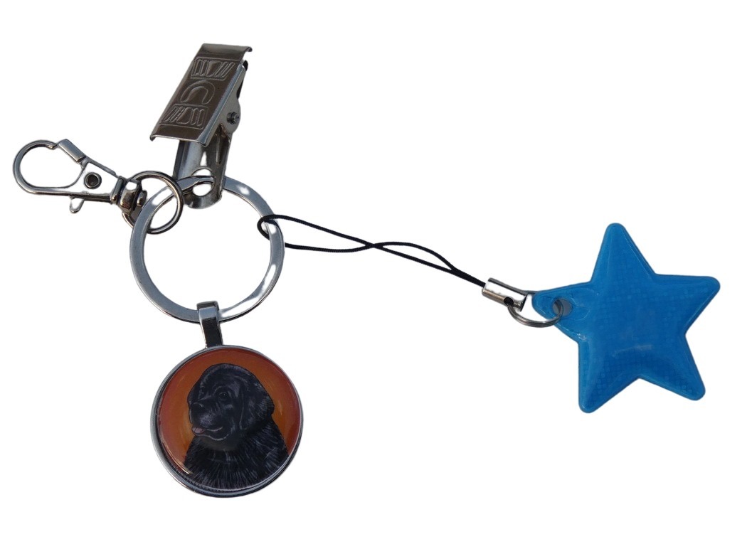 Novofundlandský pes - bižuterní a reflexní přívěsek 