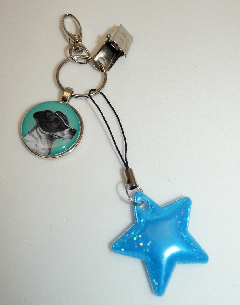 Jack Russel teriér krátkosrstý - bižuterní a reflexní přívěsek