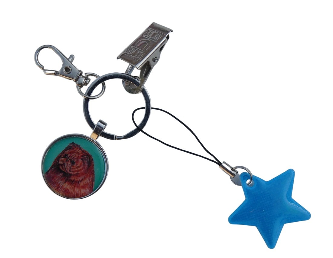 Perská kočka - bižuterní a reflexní přívěsek