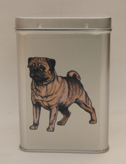 Plechová dóza - mops plavý