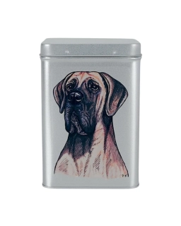 Plechová dóza - německá doga žlutá