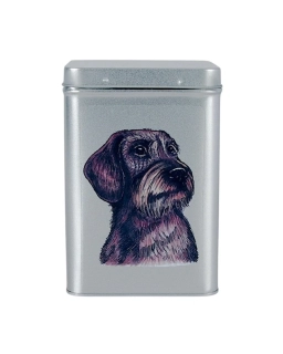 Plechová dóza - jezevčík drsnosrstý barevný