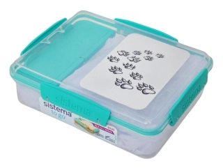 Svačinový box Sistema - stopy tlapek