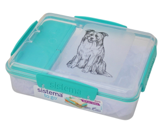 Svačinový box Sistema - border kolie sedící