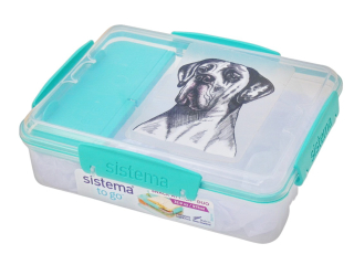 Svačinový box Sistema - německá doga harlekýn