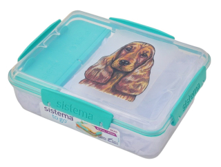 Svačinový box Sistema - angl. kokršpaněl zlatý