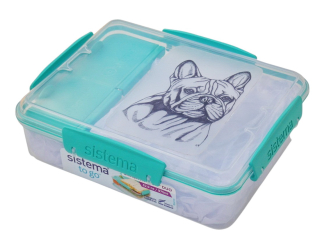 Svačinový box Sistema - buldoček čb
